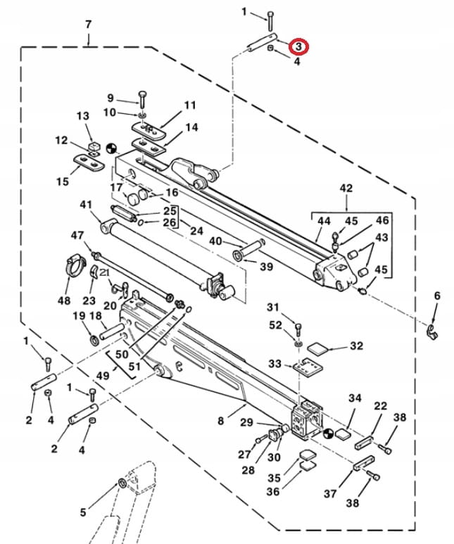 Штифт заднего ковша TEREX 760 860 960 45x250