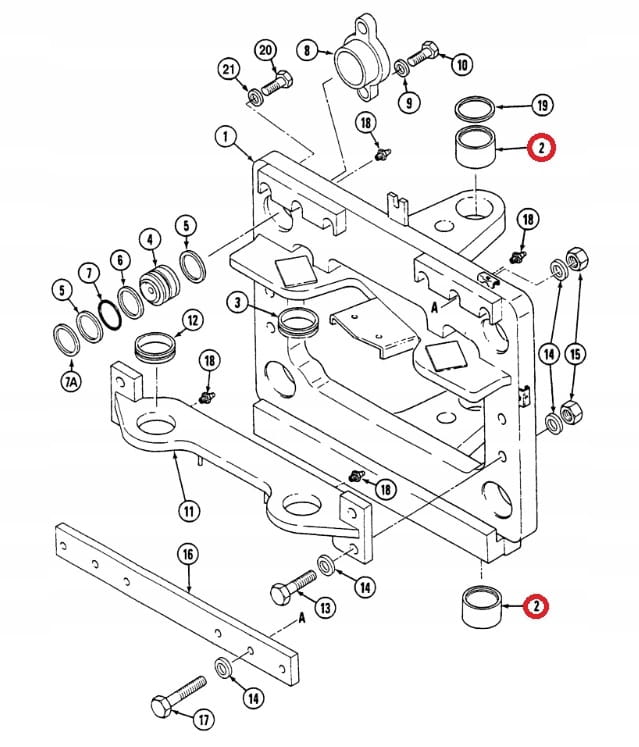Втулка для саней вращения CASE 580 K SK SLE 70x90x50