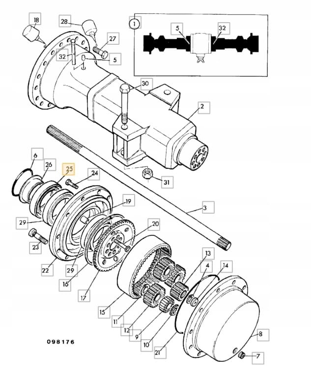 Уплотнитель ступицы JCB 3CX 4CX