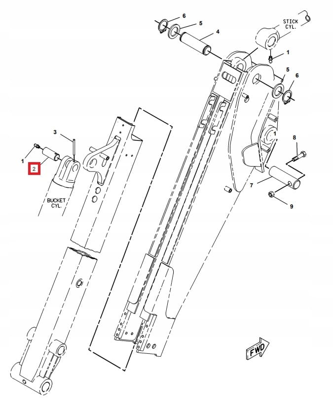 Шплинт привода ковша CAT 45X100