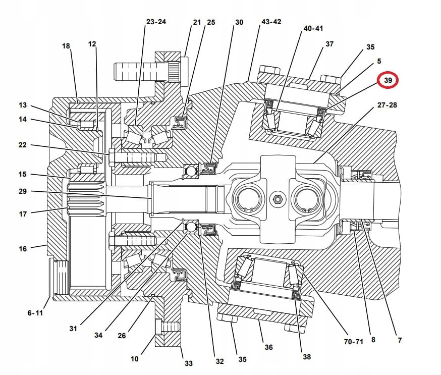 УПЛОТНИТЕЛЬ ВЕРХНЕЙ ЧАСТИ КРОССОВЕРА CAT 428C OEM