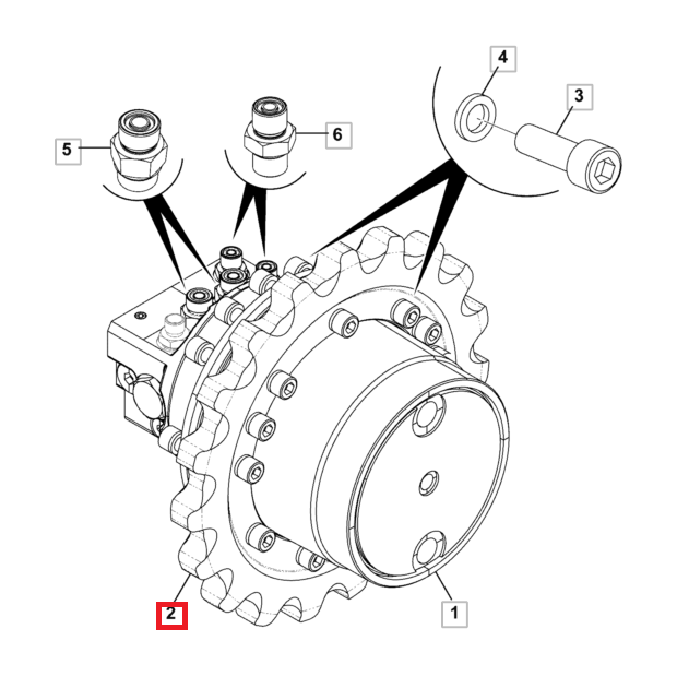 Ведущее колесо MINI JCB 8020 332 / R9673 333 / S7346
