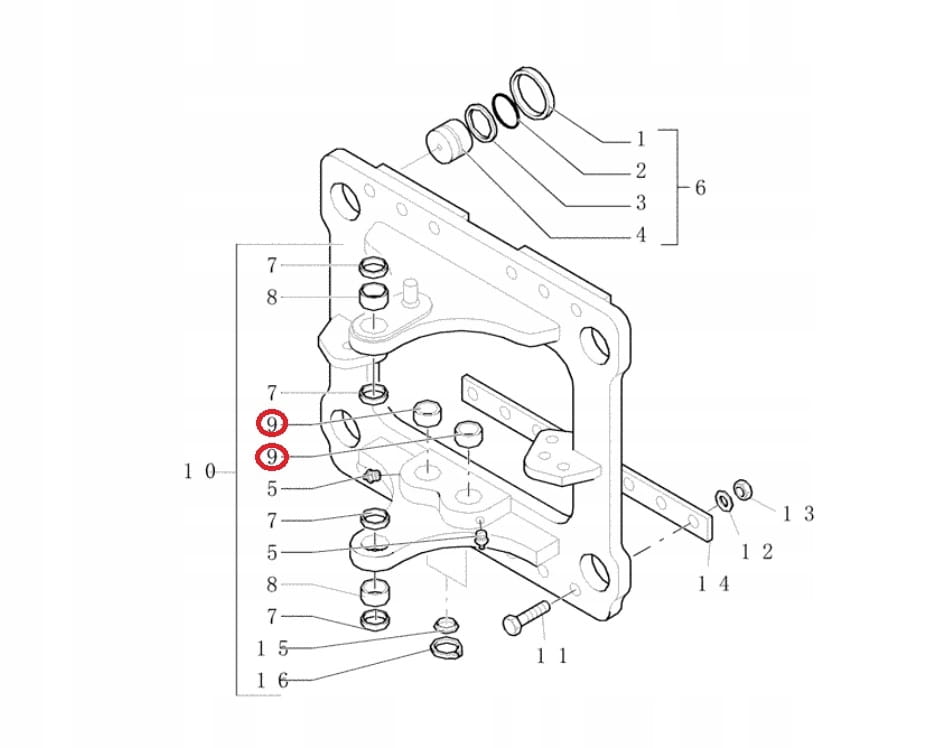 Задняя втулка саней CASE NH 70x80x31, 5
