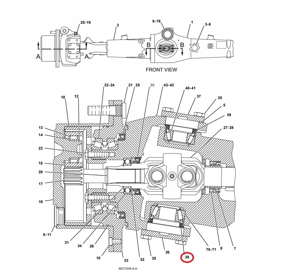 НИЖНИЙ УПЛОТНИТЕЛЬ КРОССОВЕРА CAT 428C OEM