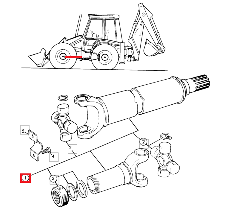 ПРИВОДНОЙ ВАЛ JCB 3CX 4CX 914/60096 OEM, ГЕРМАНИЯ