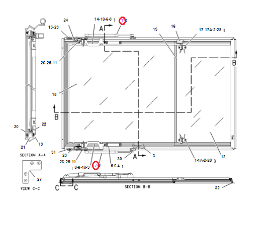 ПРИВОД ЗАДНЕГО СТЕКЛА CAT 416C 426C 428C