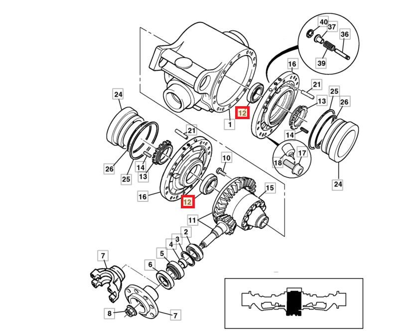 ПОДШИПНИК ДИФФЕРЕНЦИАЛА JCB 3CX 907/09200 KOYO, ЯПОНИЯ