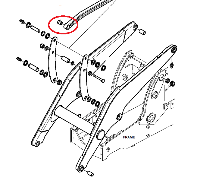 ПЕРЕДНЯЯ ВТУЛКА КРЕПЛЕНИЯ КОВША KOMATSU WB 37B0957003
