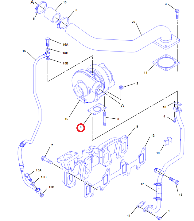Прокладка коллектора Cat CAT 428 M315 TH62 1945390