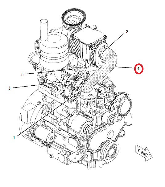 ШЛАНГОВЫЙ ФИЛЬТР-ТУРБОМАШИНА CAT 428E 444E 2842917