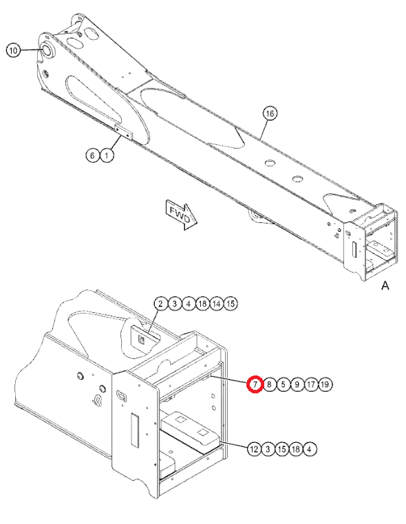 Выдвижной рычаг скольжения CAT TH337C TH417C TH406C