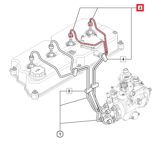 ТОПЛИВНЫЕ ТРУБКИ 3 И 4 НАСОС-ВСПЫШКА-JCB DIESELMAX