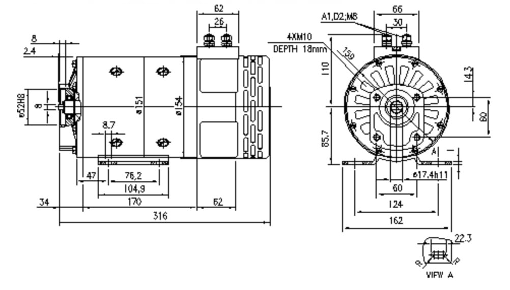 Двигатель Spark 24 В, 3 кВт 11.216.555 AMP4526