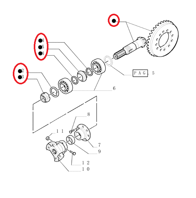 РОЛИК АТАКИ С КОЛЕСНЫМ МОСТОМ KUBOTA W23CAR-65472 OEM