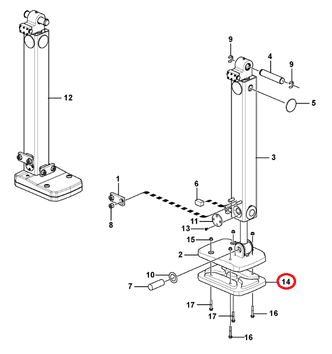 РЕЗИНОВЫЕ ОПОРНЫЕ НАКЛАДКИ ДЛЯ НОГ VOLVO BL71B BL61B 16250169 OEM