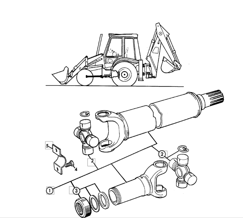 Передний приводной вал JCB 3CX 4CX 914/60181 L560