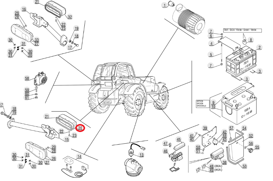 КОРПУС ЗАДНЕГО ПРАВОГО ФОНАРЯ MANITOU 224936 MT MLT ОРИГИНАЛ