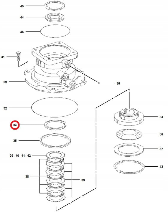 ПРОКЛАДКА ТОРМОЗА CAT M315D M313D M322D