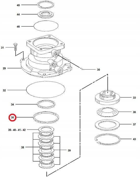 ПРОКЛАДКА ТОРМОЗА CAT M315D, M313D, M322D