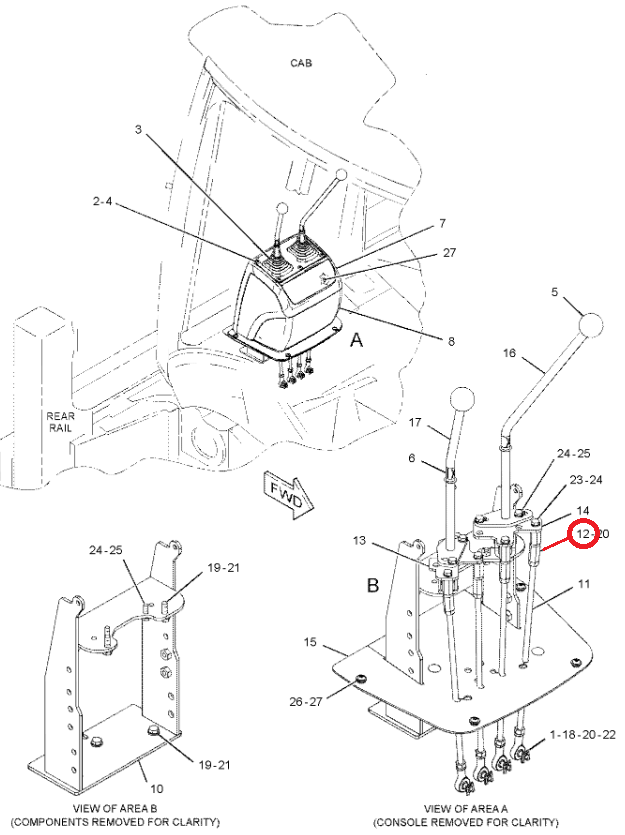 Шарнир гидравлической тяги CAT 428E 3389495
