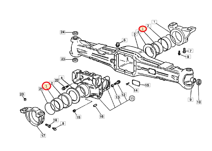 ВТУЛКА ПОДВЕСКИ ПЕРЕДНЕГО МОСТА MANITOU MT MVT MLT