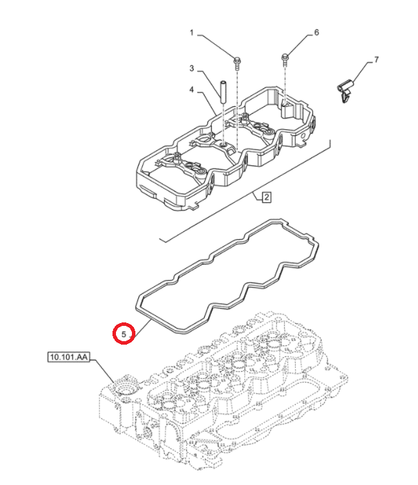 ПРОКЛАДКА КЛАПАННОЙ КРЫШКИ STEYR PROFI 504070039