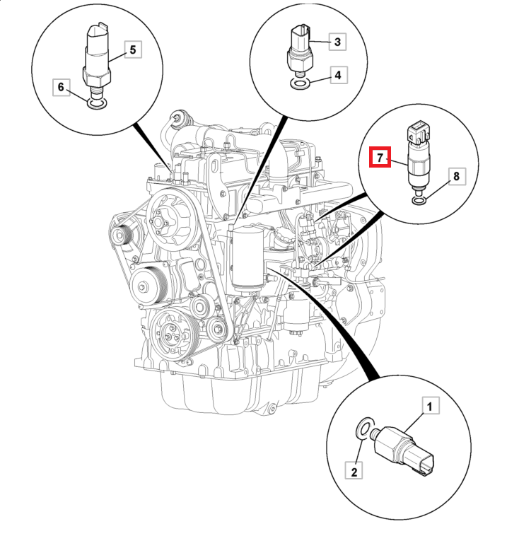 Датчик пожаротушения ESOS JCB 3CX 4CX OEM
