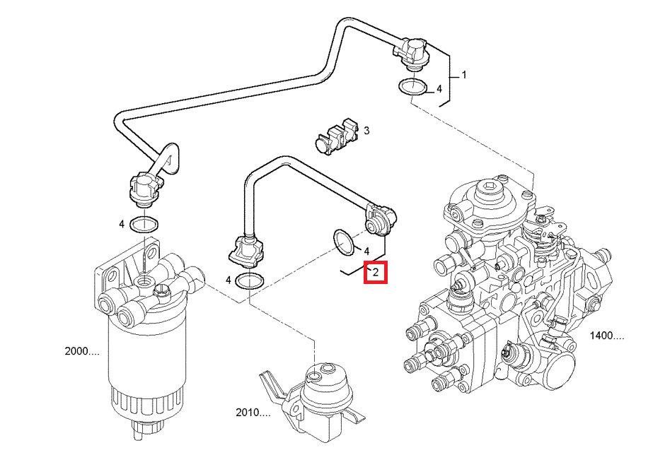 КОРПУС ТОПЛИВОПРОВОДА 580M 590SM 588G 2852594