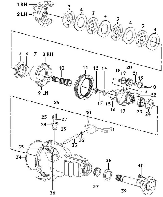 КОМПЛЕКТ ДИСКОВ И ПРОКЛАДОК CASE 580 590 SR 87308018