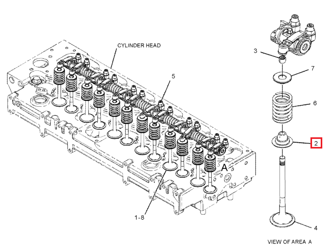 Сальник клапана CAT 428D E F M315C 2543954