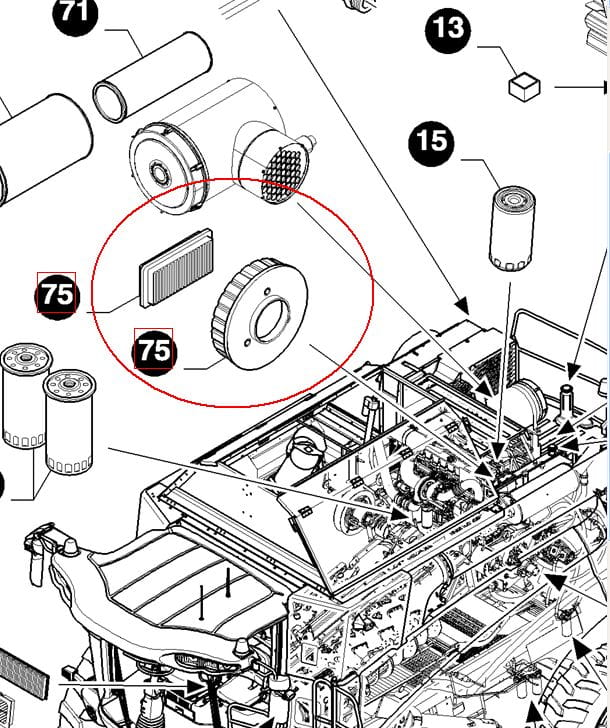 ФИЛЬТР ДВИГАТЕЛЯ IVECO NEW HOLLAND CASE 91724849 - 504209107 - 504153481