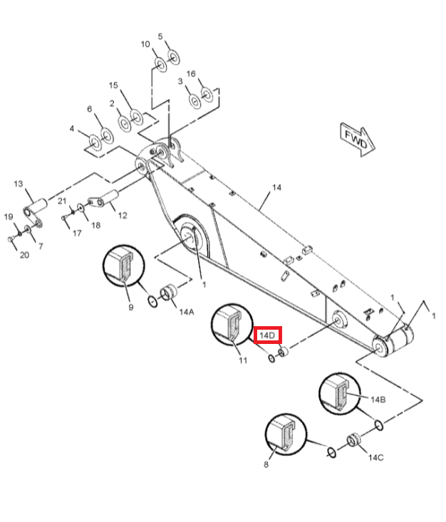 Рукав для рук кат М313Д М315 М316Д М318Ф 1144866