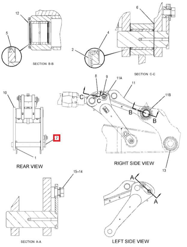 ШТИФТ-ЭКСКАВАТОР CAT M313C M315C M316D 1980868