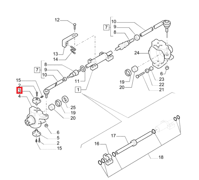 ШТИФТ КРОССОВЕРА MASSEY FERGUSON 6497 130631