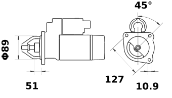 Стартер JLG 6036 6042 A187549