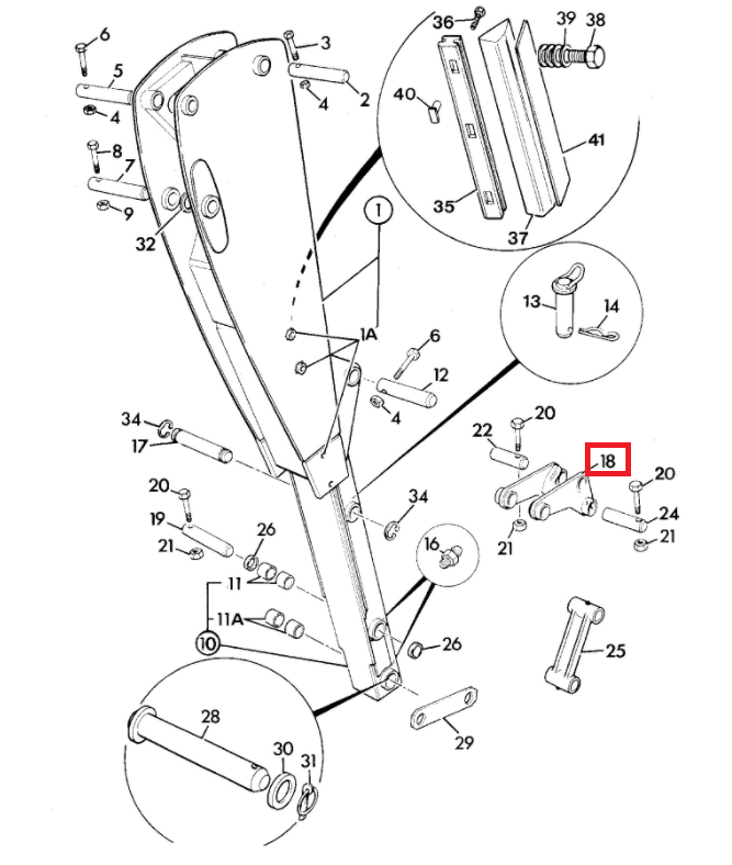 Муфта ковша JCB 3CX 4CX 335/05602
