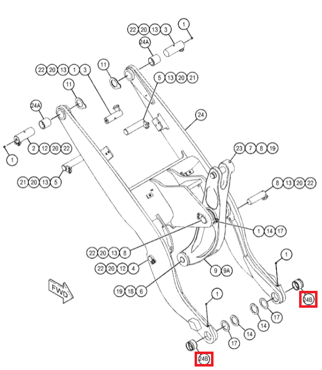 РУКАВ С ЗАСТЕЖКОЙ CAT 906H 907H 908H 3249501