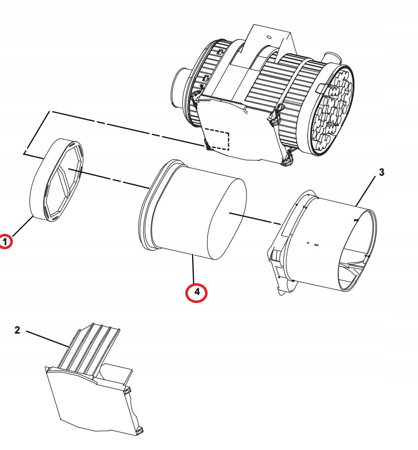 Воздушный фильтр CAT 428 D2 MANN FILTER