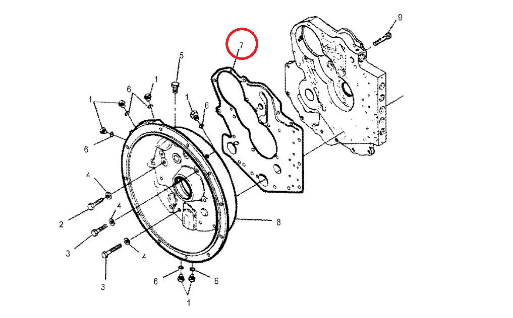 ПРОКЛАДКА ПОД КОРПУС ДЛЯ ЗАМЕНЫ CAT TH62 63 8I4335