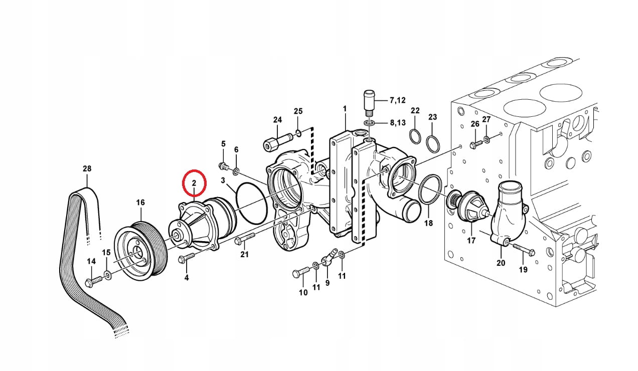 Помпа WODY VOLVO BL EC135 EC140 EC160 EC180 EC210