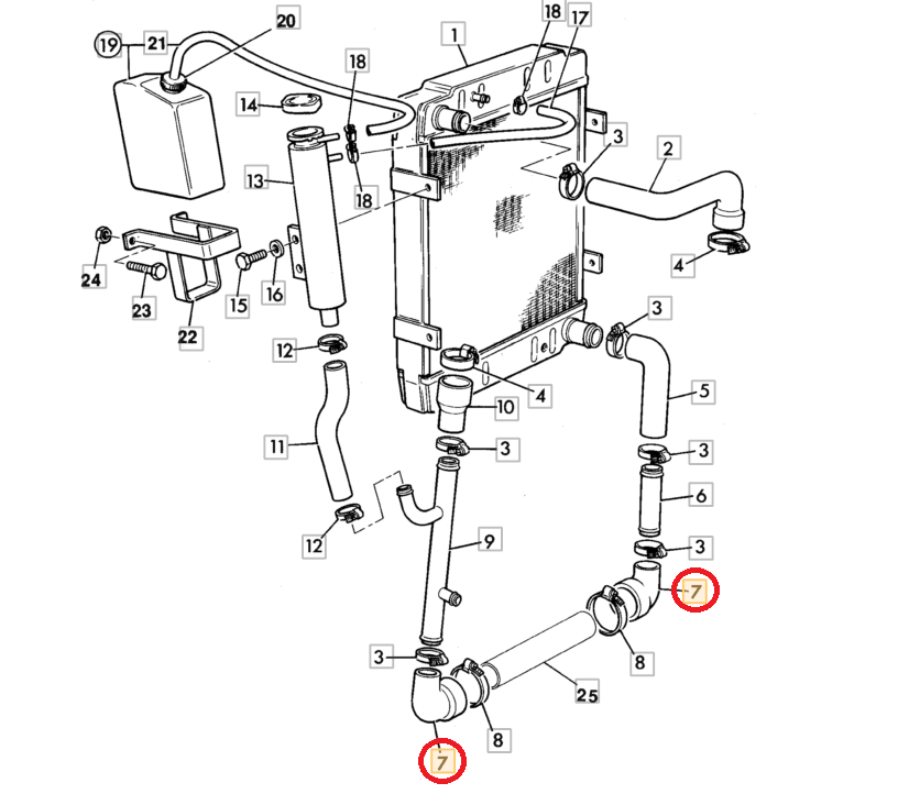 ШЛАНГ ДЛЯ РАДИАТОРА JCB 3CX 4CX 834/00666