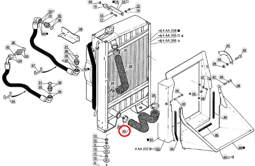 НИЖНИЙ ШЛАНГ РАДИАТОРА MANITOU MT MLT 234945