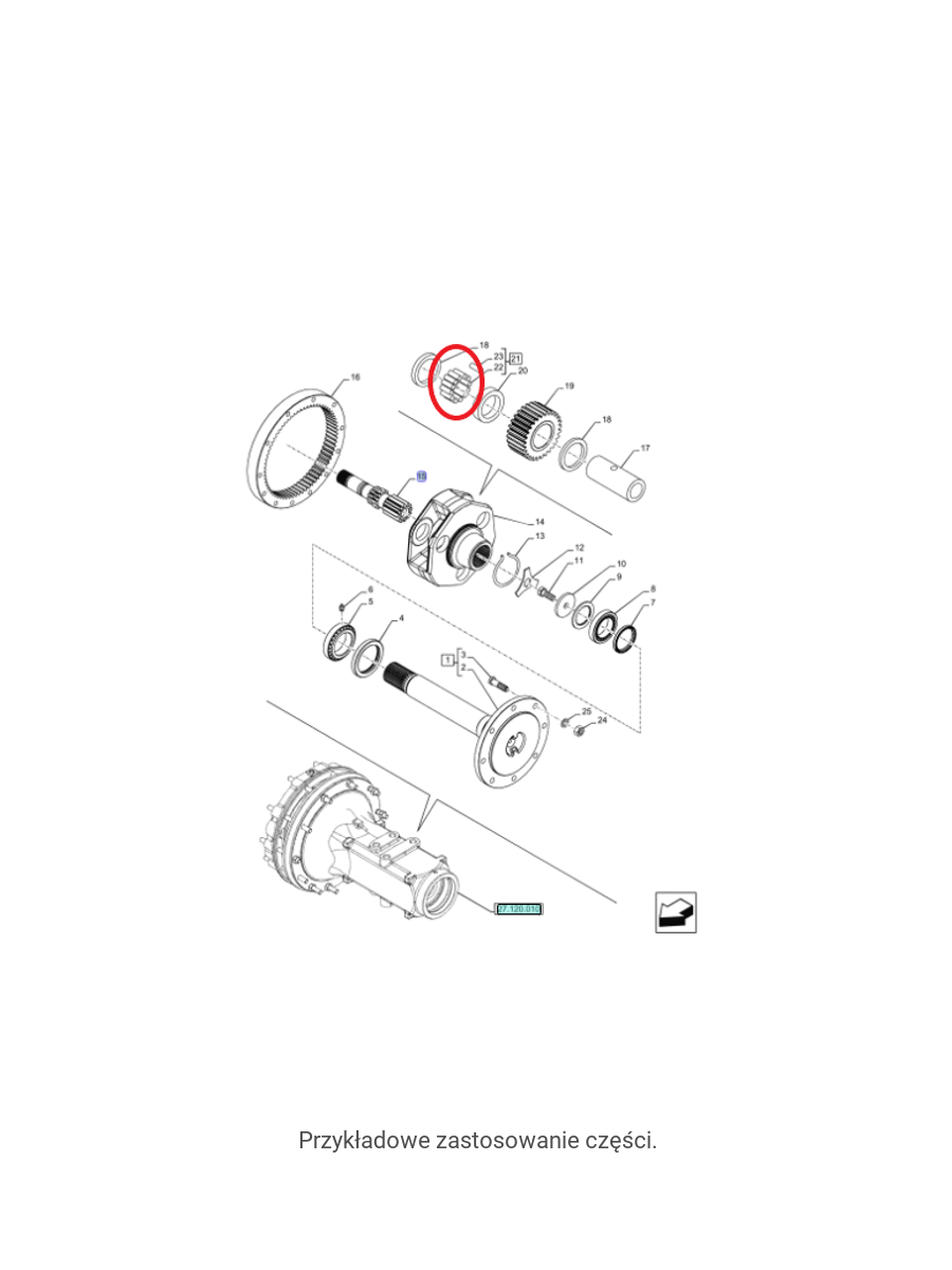 Игольчатый роликовый подшипник 55,5x67,5x52 мм New Holland CNH 5145981