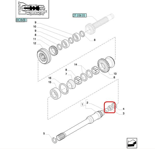 ГЕРМЕТИК ВАЛА КОРОБКИ ПЕРЕДАЧ NEW HOLLAND CASE 84226406 - 4985295 - 5179747