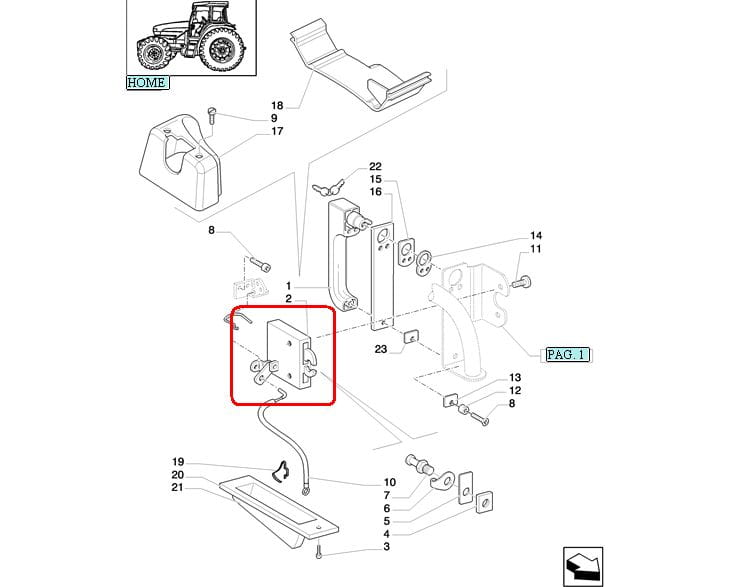 ДВЕРНОЙ ЗАМОК ПРАВЫЙ NEW HOLLAND CASE 82016379