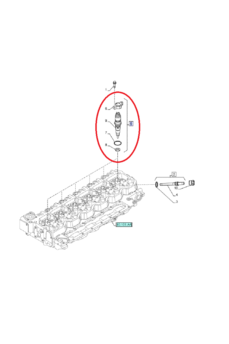 Форсунка в сборе New Holland CNH 2856203 - 2855135 - 504128307