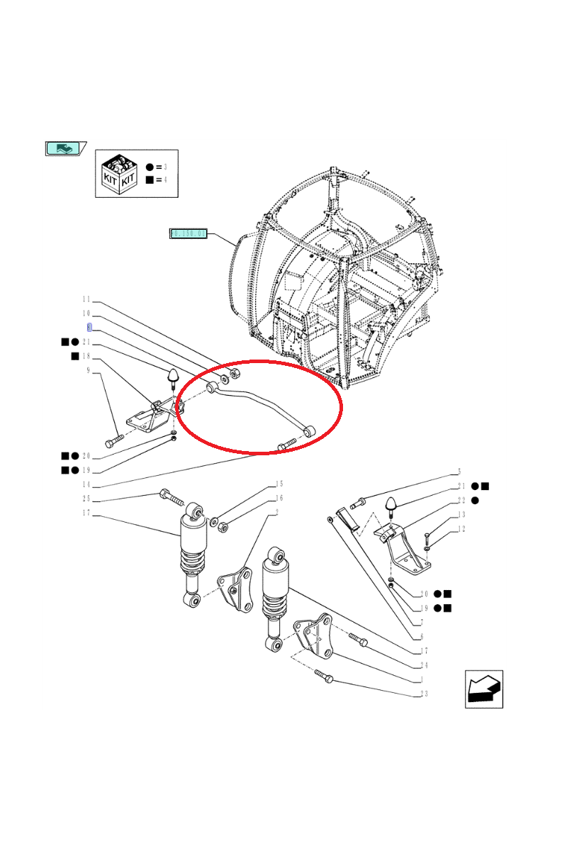 Штанга стабилизатора NEW HOLLAND CNH 87591850