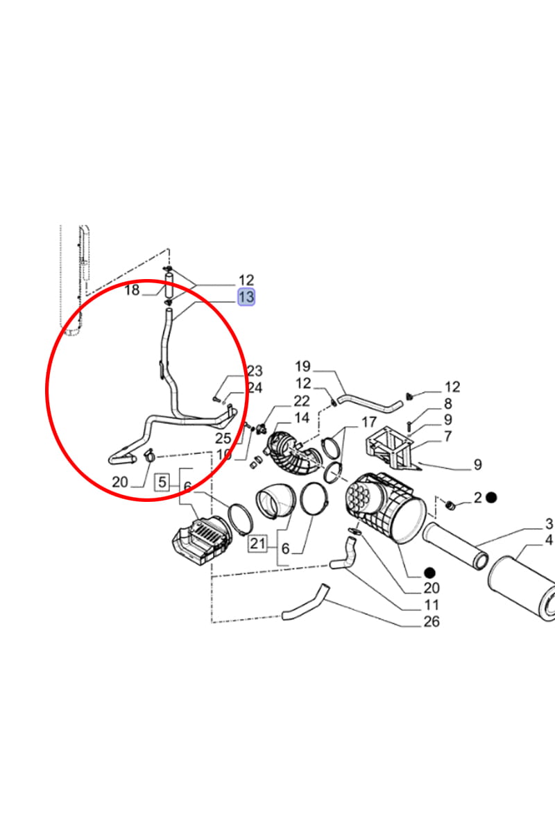 ВОЗДУХОВОД КОНДИЦИОНЕРА NEW HOLLAND CNH 84270337-84319357