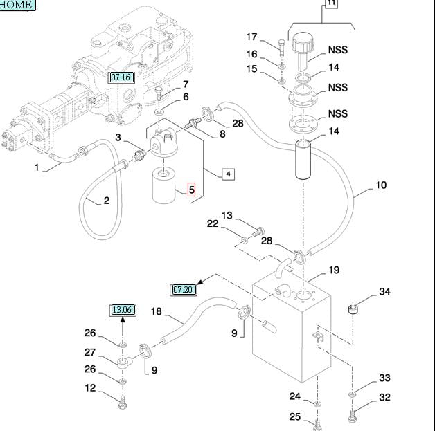 ГИДРАВЛИЧЕСКИЙ ФИЛЬТР NEW HOLLAND 84818750 - 89811117 - 84510478