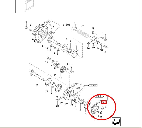 Зубчатый поворотный ремень TX для корзины NEW HOLLAND CASE 84022715